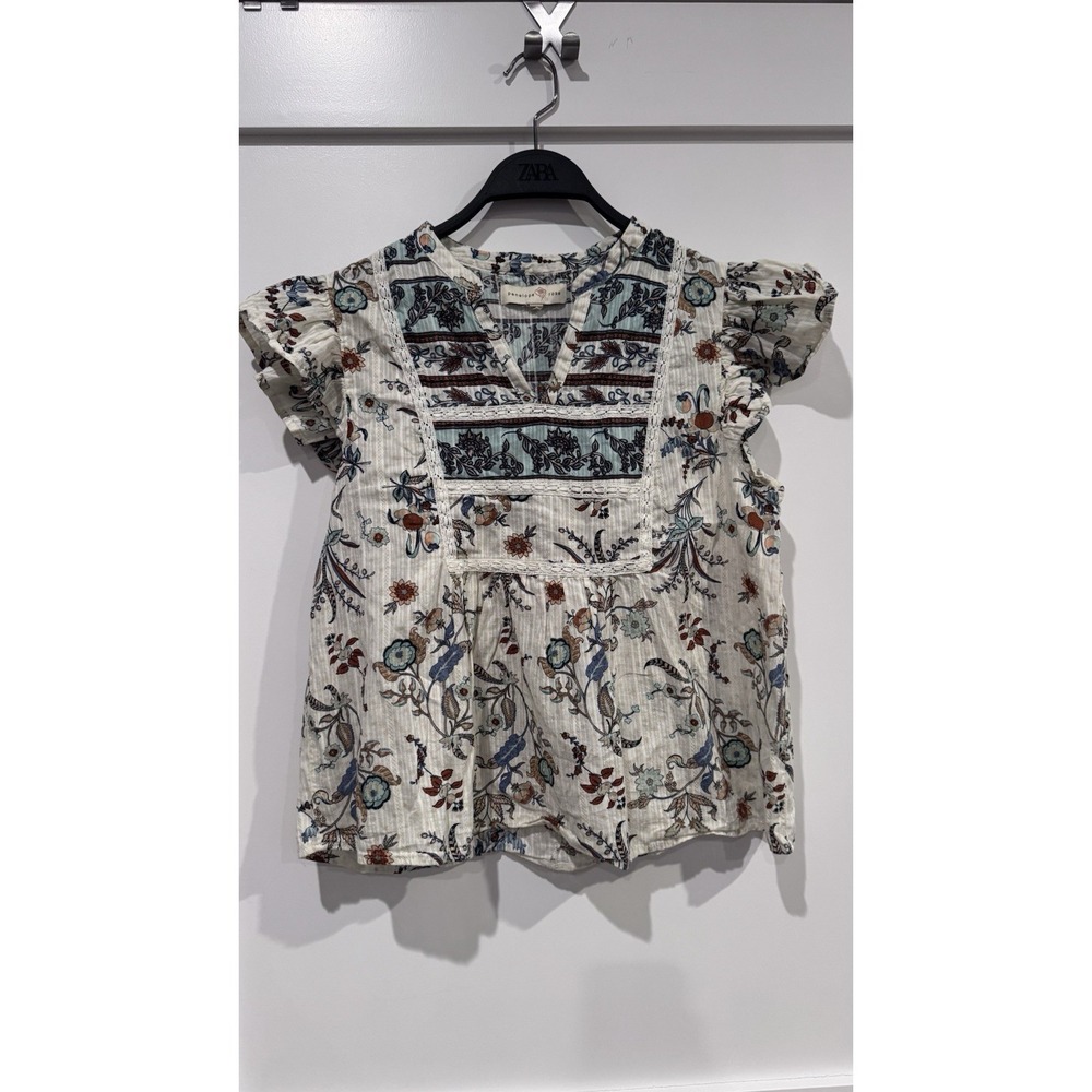 Penelope Rose Blouse‎ Womens XL Floral Hippie Peasant Flowy Tiered Cottagecore